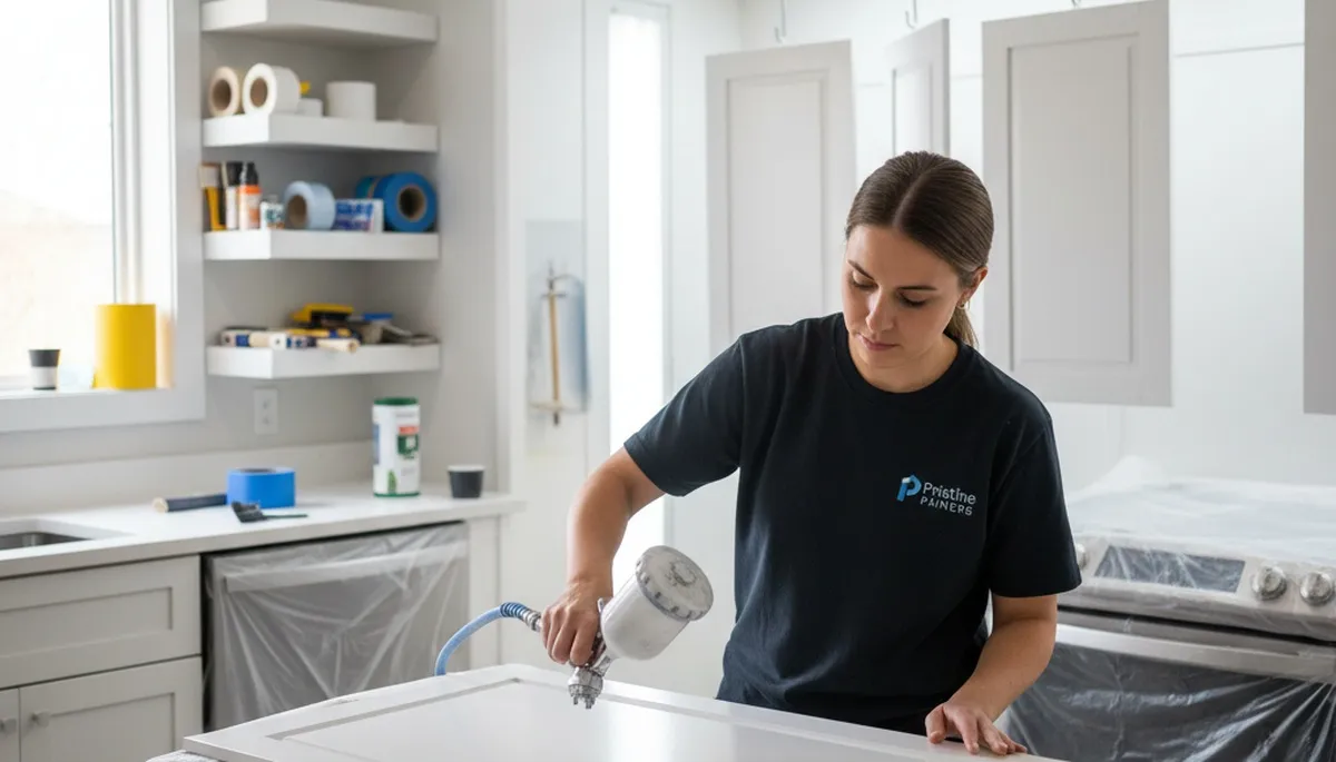 Professional kitchen cabinet painting in Billings, MT by expert house painters