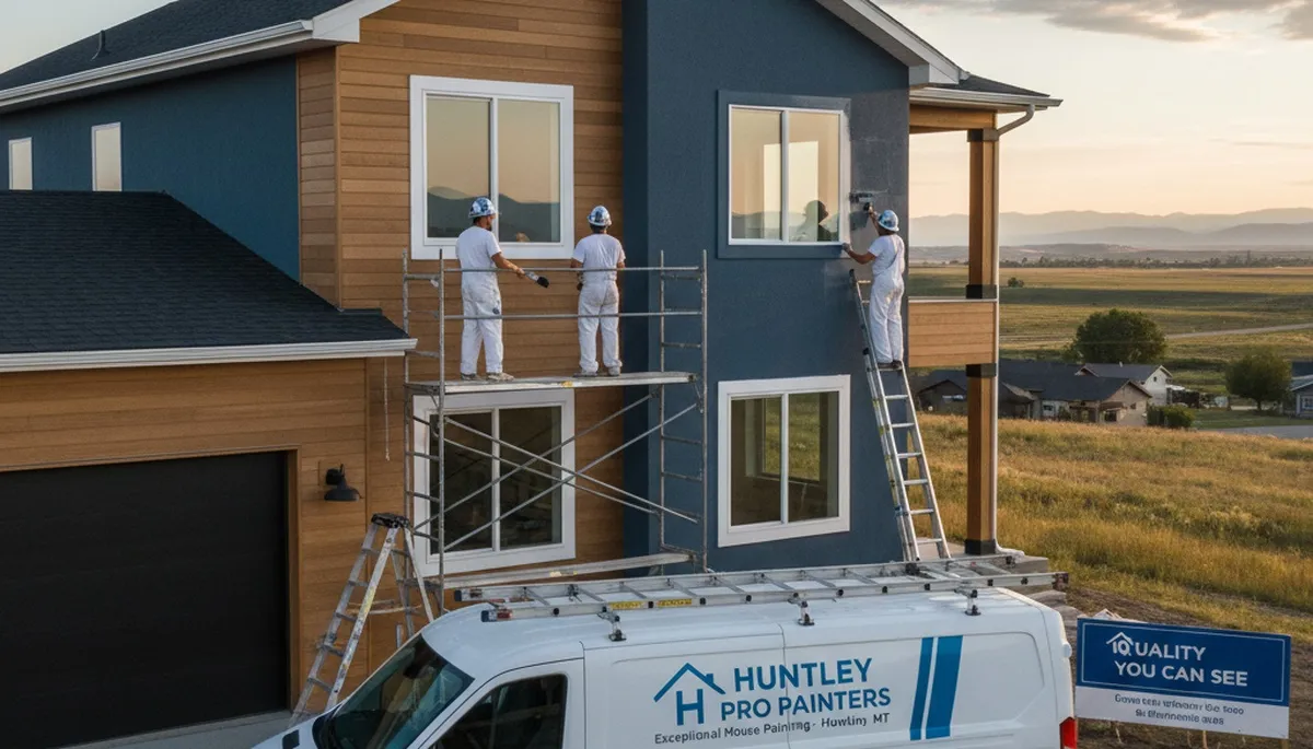 Professional house painters working on residential exterior in Billings, MT