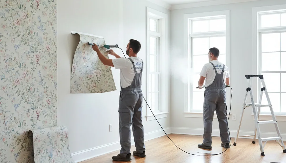 Professional wallpaper removal and wall prep by house painters in Billings, MT homes